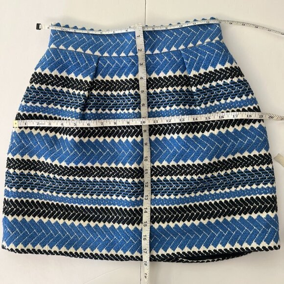 Anthro Nomad Norman Carper Textural Herringbone Stripe Mini Skirt POCKETS! Sz S - Picture 14 of 14